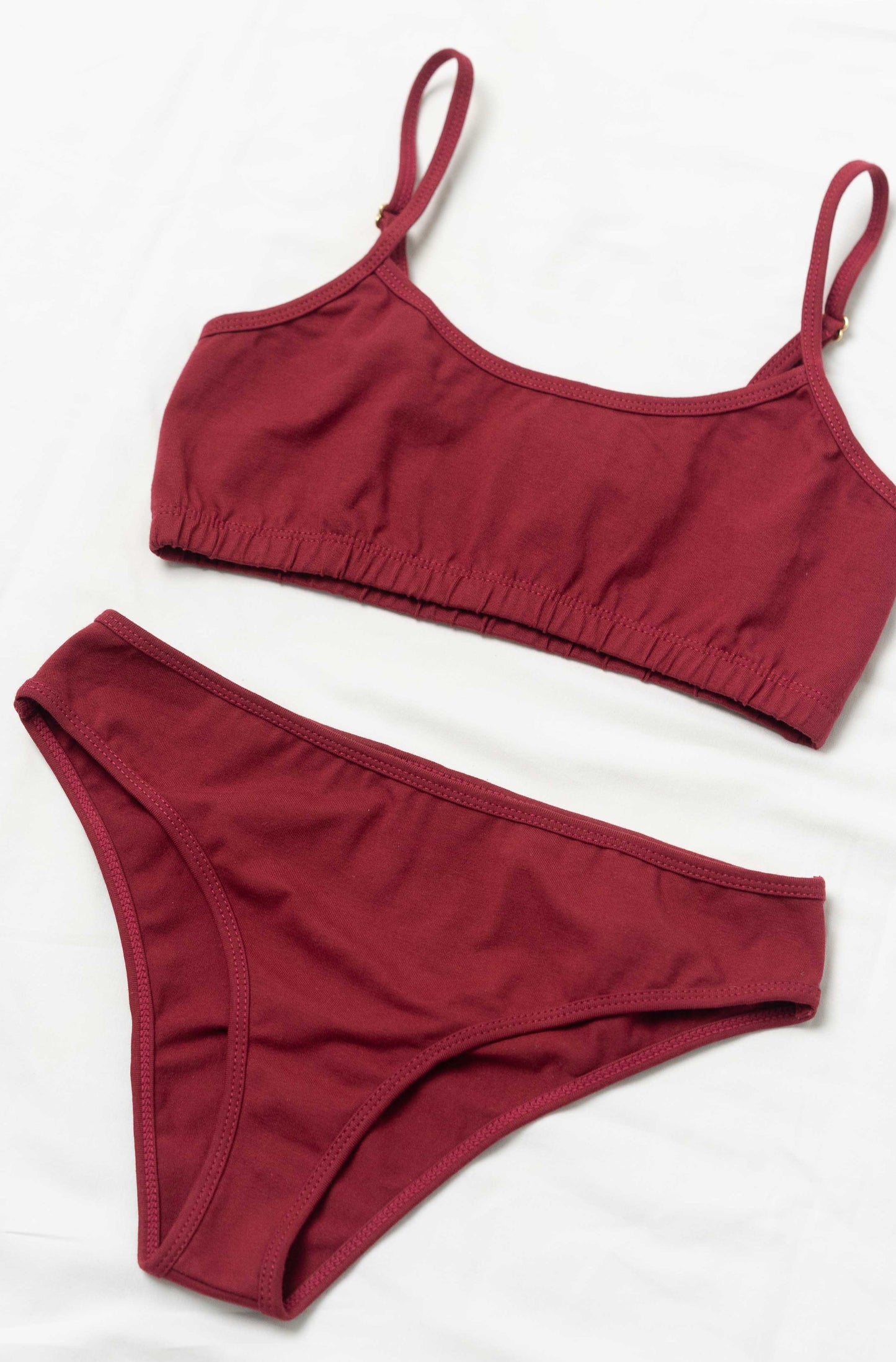 Bralette + Bikini Undie - Wine