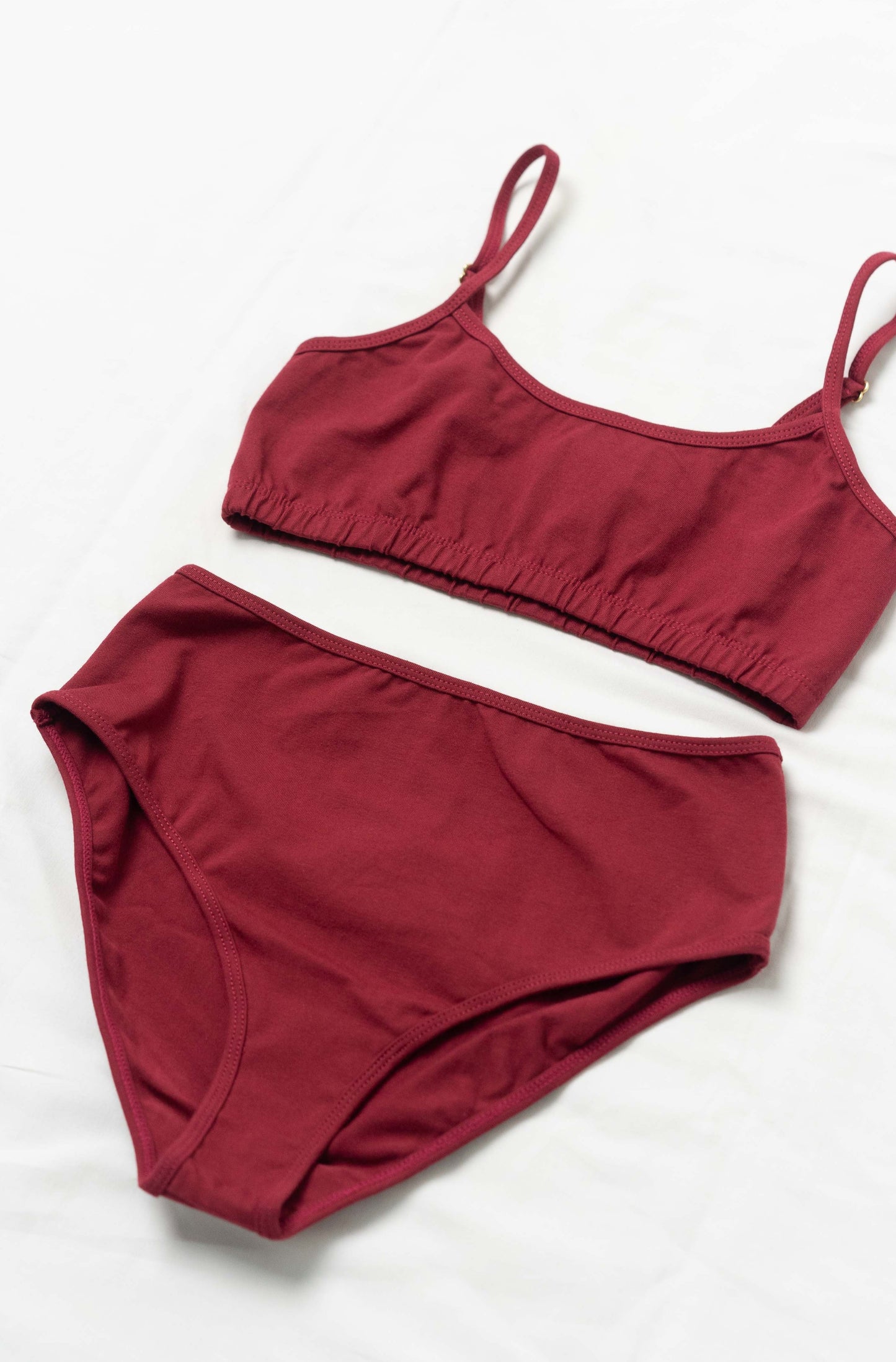 Bralette + High Waist Undie - Wine