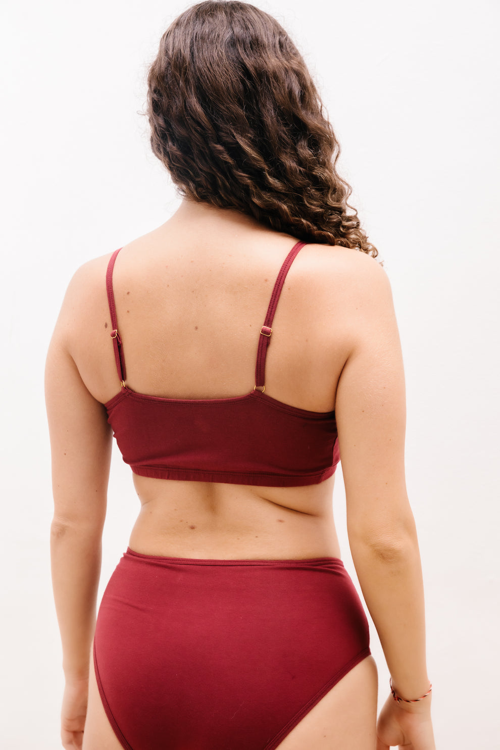 Bralette + High Waist Undie - Wine
