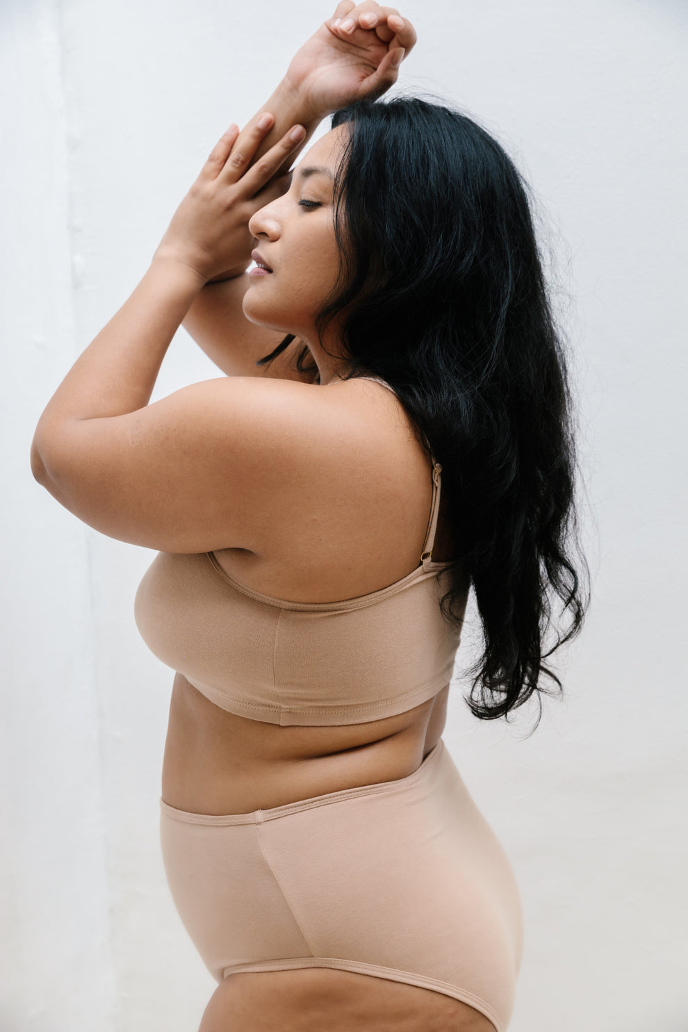 Bralette + High Waist Undie - Nude