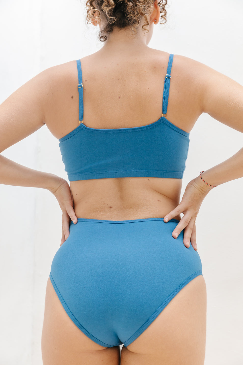 Bralette + High Waist Undie - Azure