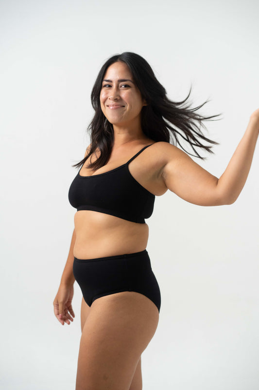 Bralette + High Waist Undie - Night
