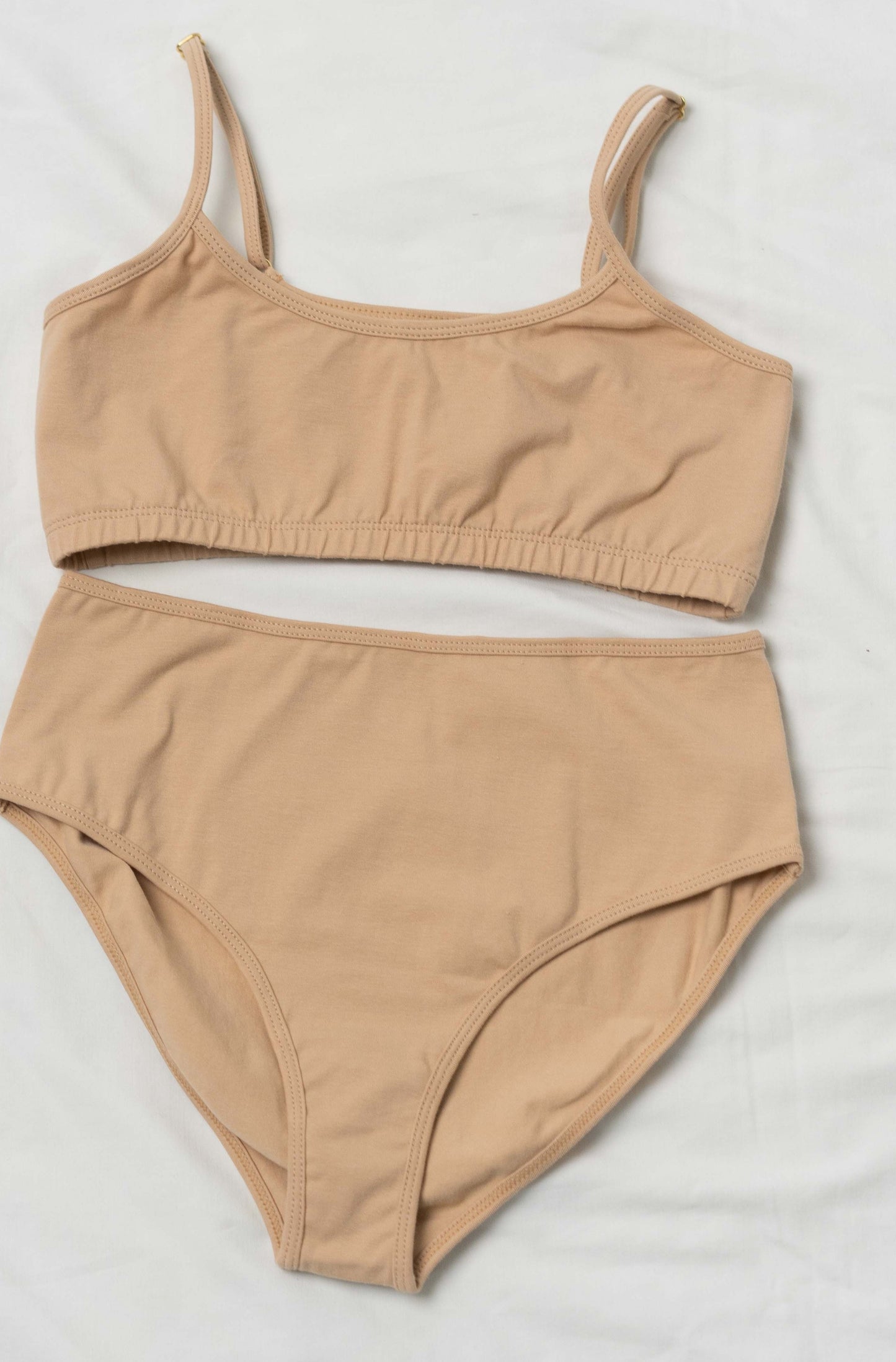 Bralette + High Waist Undie - Nude