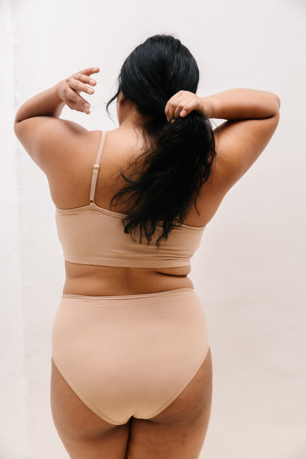 Cami + High Waist Undie - Nude